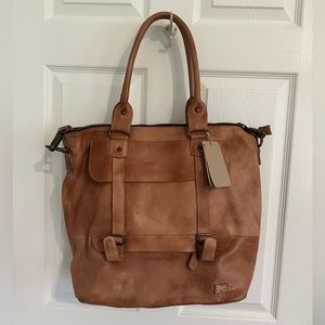 BED STÜ Big Fork tan leather bag